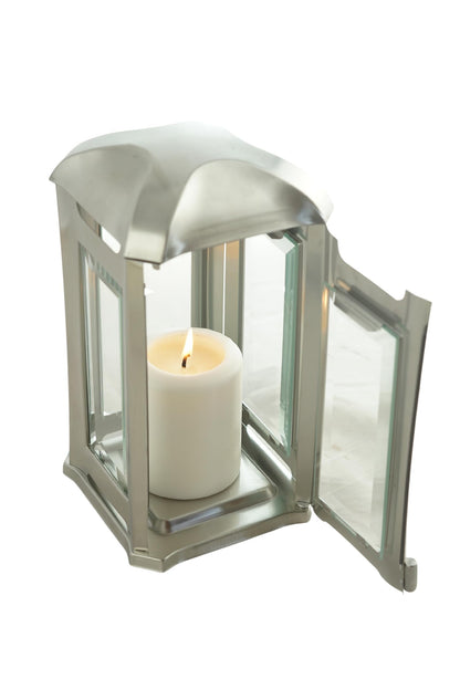 designgrave Grave lamp Venezia stainless steel with granite base natural gray 13x13x24 cm - crystal glass & magnetic closure Nero Impala