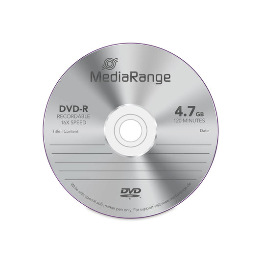 MediaRange DVD-R 4.7GB | 120min 16x Speed, Cake 100