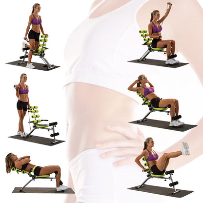 Abdominal trainer equipment for full-body workout, Gymform Ab Celerate, suitable for all ages up to 120 kg, 6 exercises target your entire core + cardiovascular training.