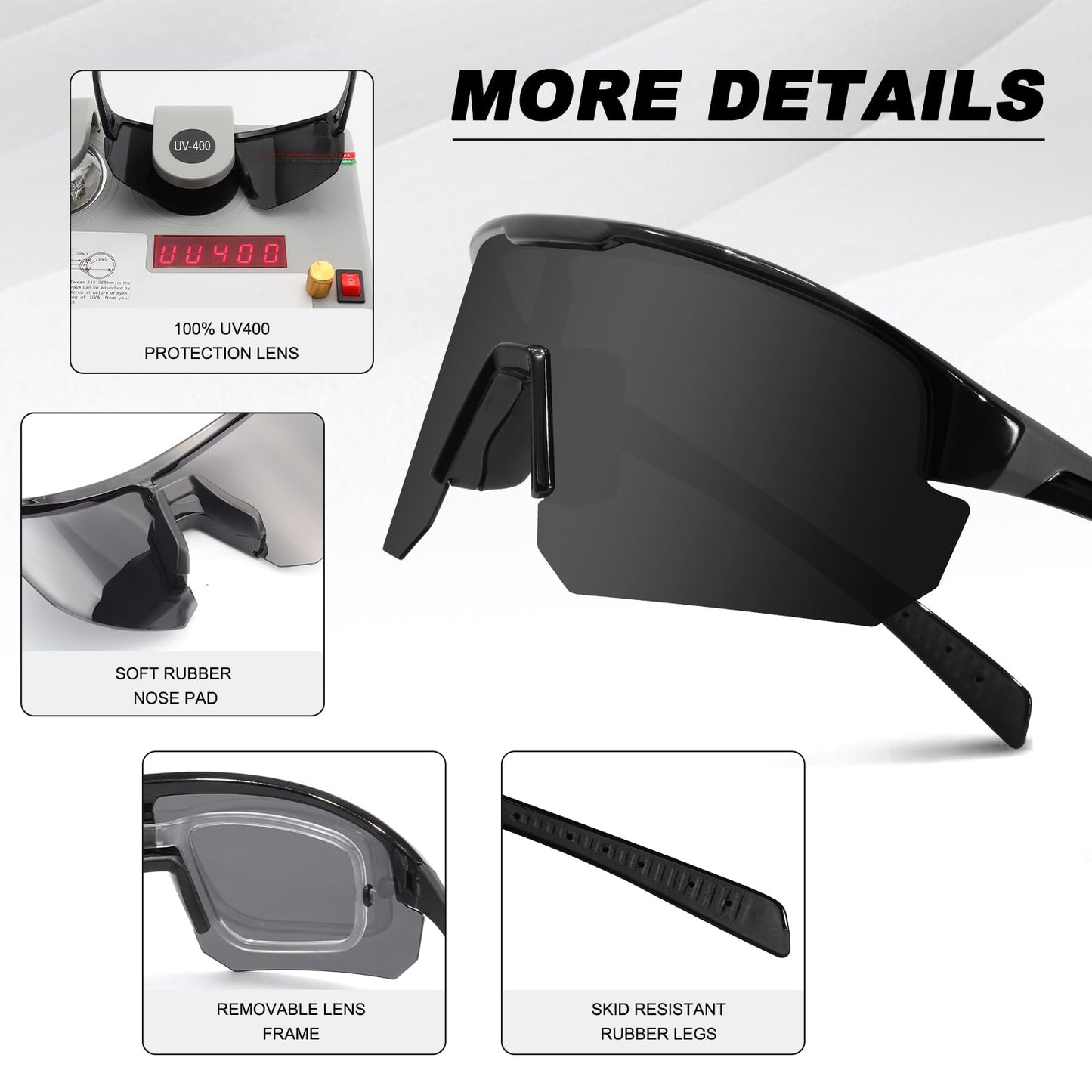 BangLong bike glasses polarized sunglasses for men and women, UV400 protection sports eyewear for fast, running, racing bike, biker, MTB glasses, cycling windproof glasses.