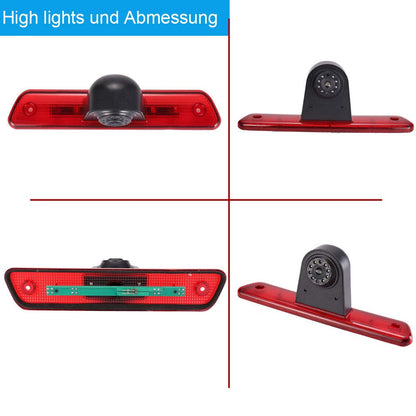 Car roof brake light rearview camera color camera parking camera reverse system for Peugeot Expert 2007-2016/Fiat Scudo 2007-2016/Citroen Jumpy 2007-2016 (T7223B with night vision)