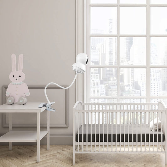 TIUIHU Baby Monitor Clip Mount for TP-Link Tapo C200/C210/C220/C201/C202/C211/C212/C222/C225/C230 WiFi IP Camera (White)