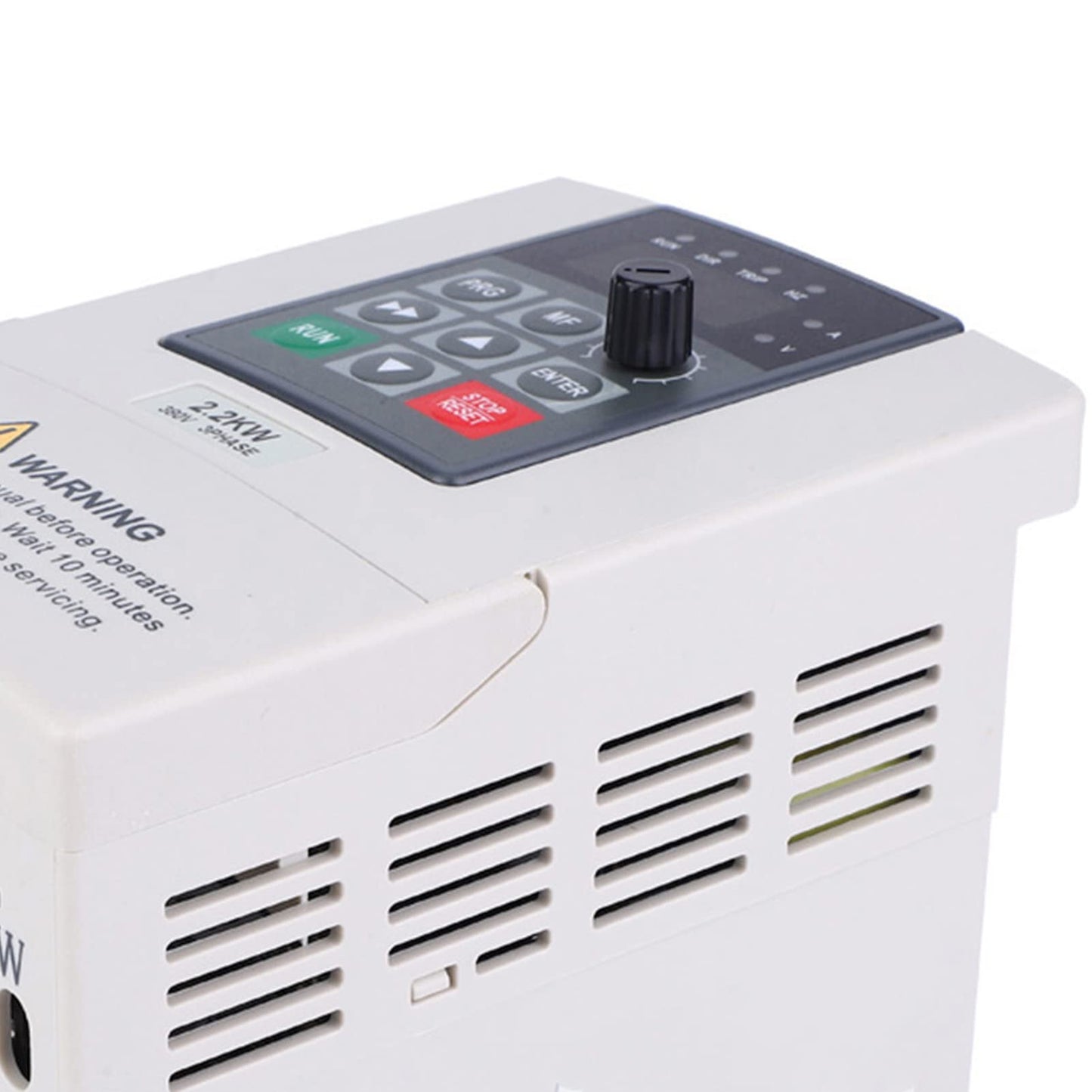 380 V 2.2 KW VFD Frequency Converter with Variable Frequency for controlling motor speed, 3-phase input/output, 3-phase converter for use with machinery.