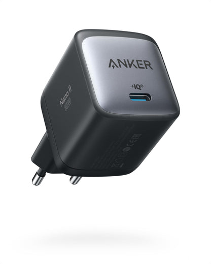 Anchor Nano II 65W USB-C Charger, GaN II Fast Charger, USB-C Adapter for MacBook Pro/Air, Galaxy S24, iPhone 16/15, iPad Pro, Pixel (Black)