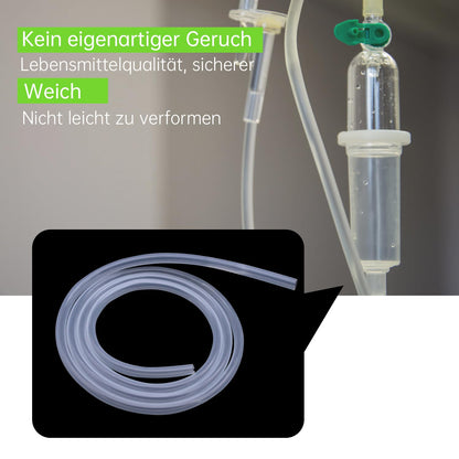 Uxney Silicone Hose - Transparent Rubber Hose for household, drinking water, industry - 13mm ID x 18mm OD, 2.5mm wall thickness, 5 meter length