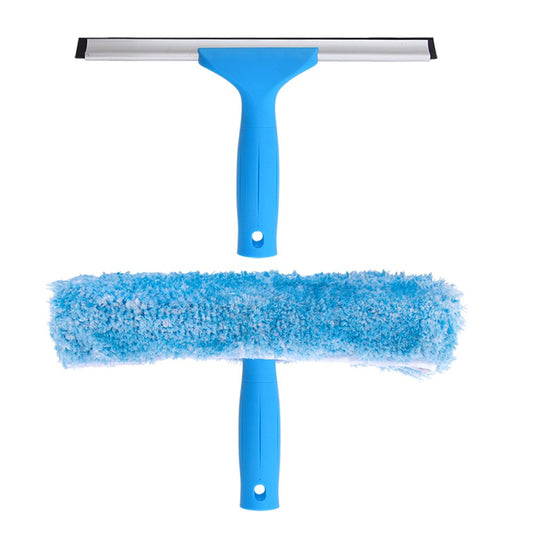 MR.SIGA Window Squeegee and Window Scraper Combo Set, 2 in 1 professional window cleaning kit, glass wiper for shower and glass door.