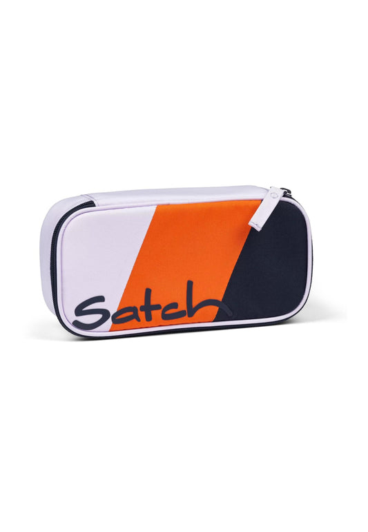 Satch pencil case extra large with divider, zipper compartment, pencil holder, protractor, and clear window for schedule.