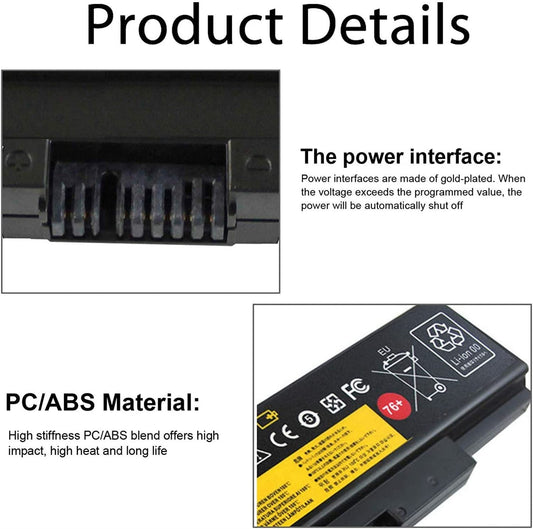 45N1762 76+ laptop battery Compatible with Lenovo ThinkPad (Edge) E550 E550c E555 E560 E565 Series 3INR19/65-2 45N1758 45N1759 45N1760 45N1763 4X50G59217 (10.8V 5200mAh)