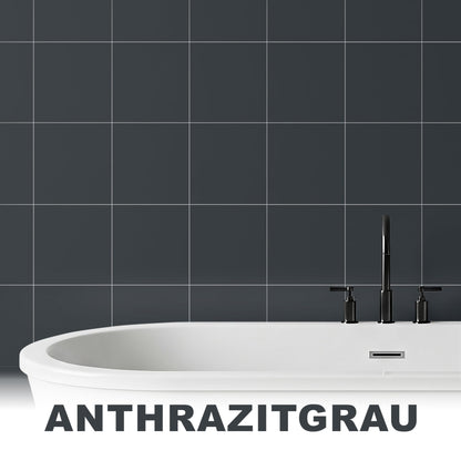 2K tile paint - paint for kitchen, bathroom, wall & floor tiles - anthracite grey similar to RAL 7016 - 2.5kg