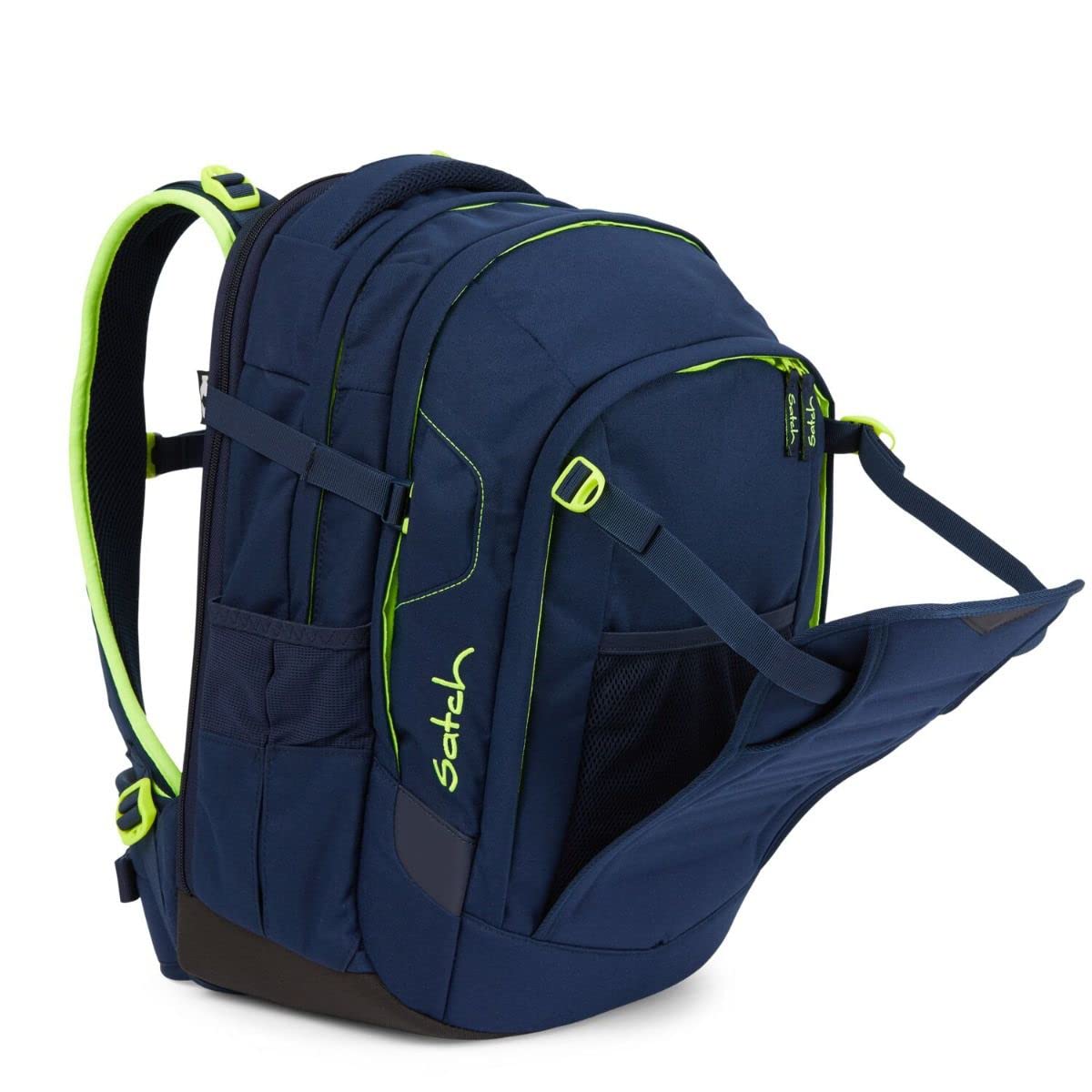 Satch Match school backpack set 3pcs incl. pencil case and gym bag (Toxic Yellow)