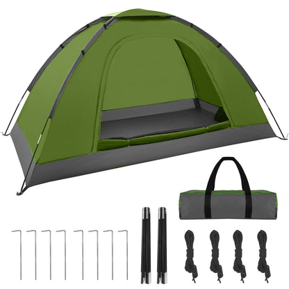 1 person camping tent - Lightweight dome camping tent backpacking tent with anti-mosquito clear window screen 3000mm waterproof, easy setup for camping outdoor hiking