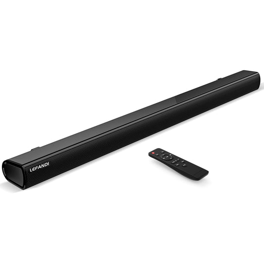 LEFANDI Soundbar for TV devices, Bluetooth speaker PC soundbar 2.1 channel surround sound home theater sound system remote control with AUX, HDMI ARC, USB, Coaxial, Optical for Phone, Computer, TV.