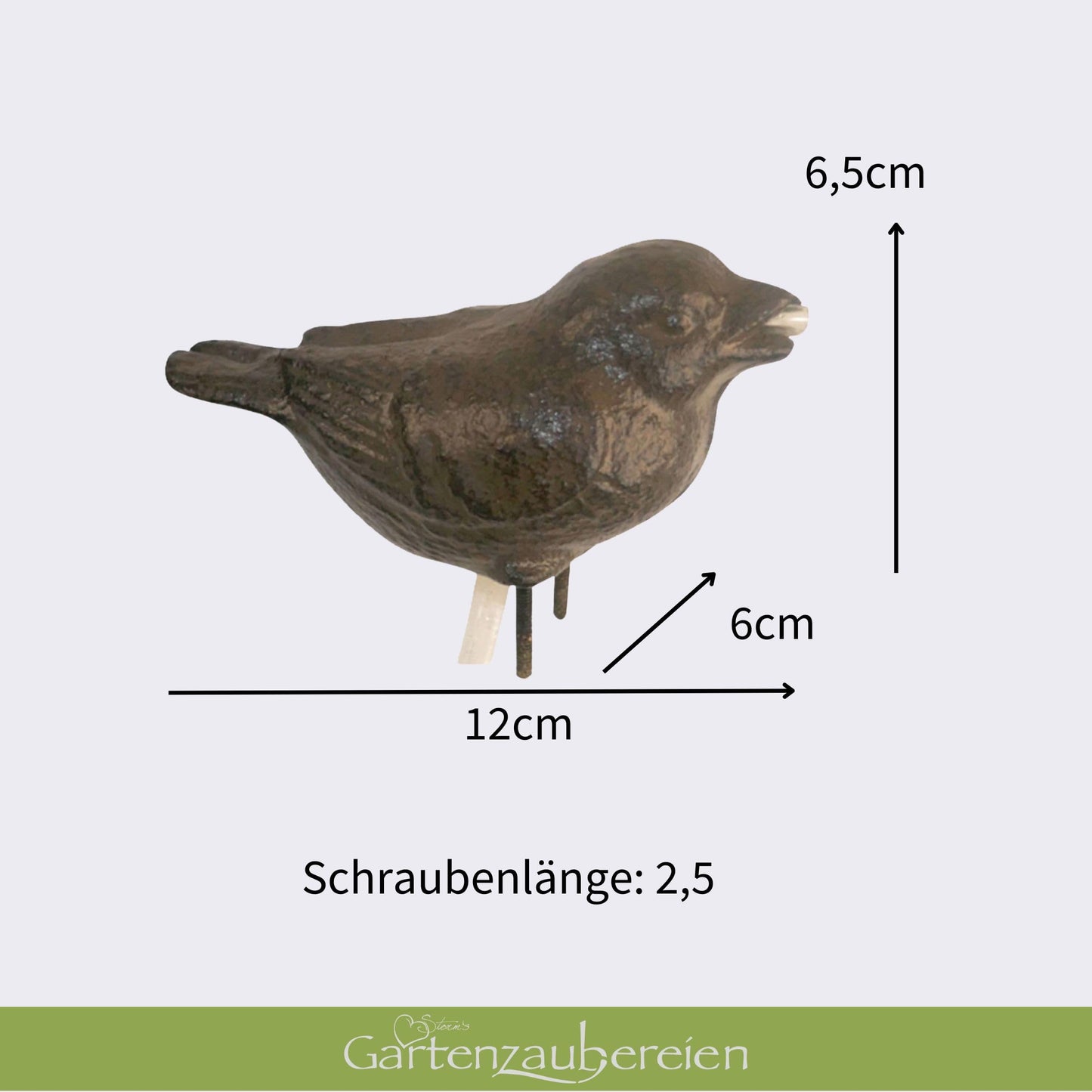 Storm's garden enchantments water feature sparrow incl. solar pump cast iron pond decoration