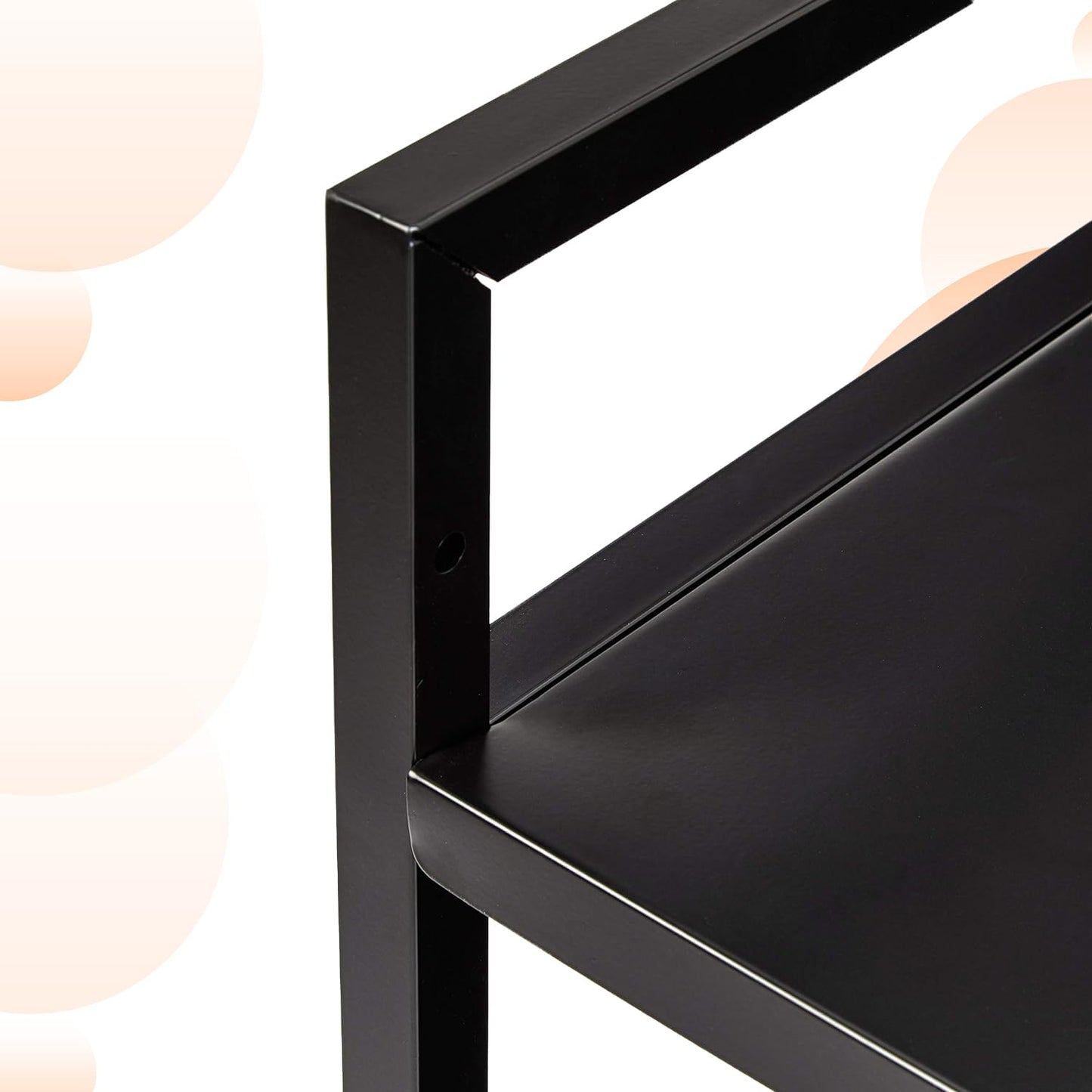 Amazon Basics Metal Serving Cart, 3 Levels, Black