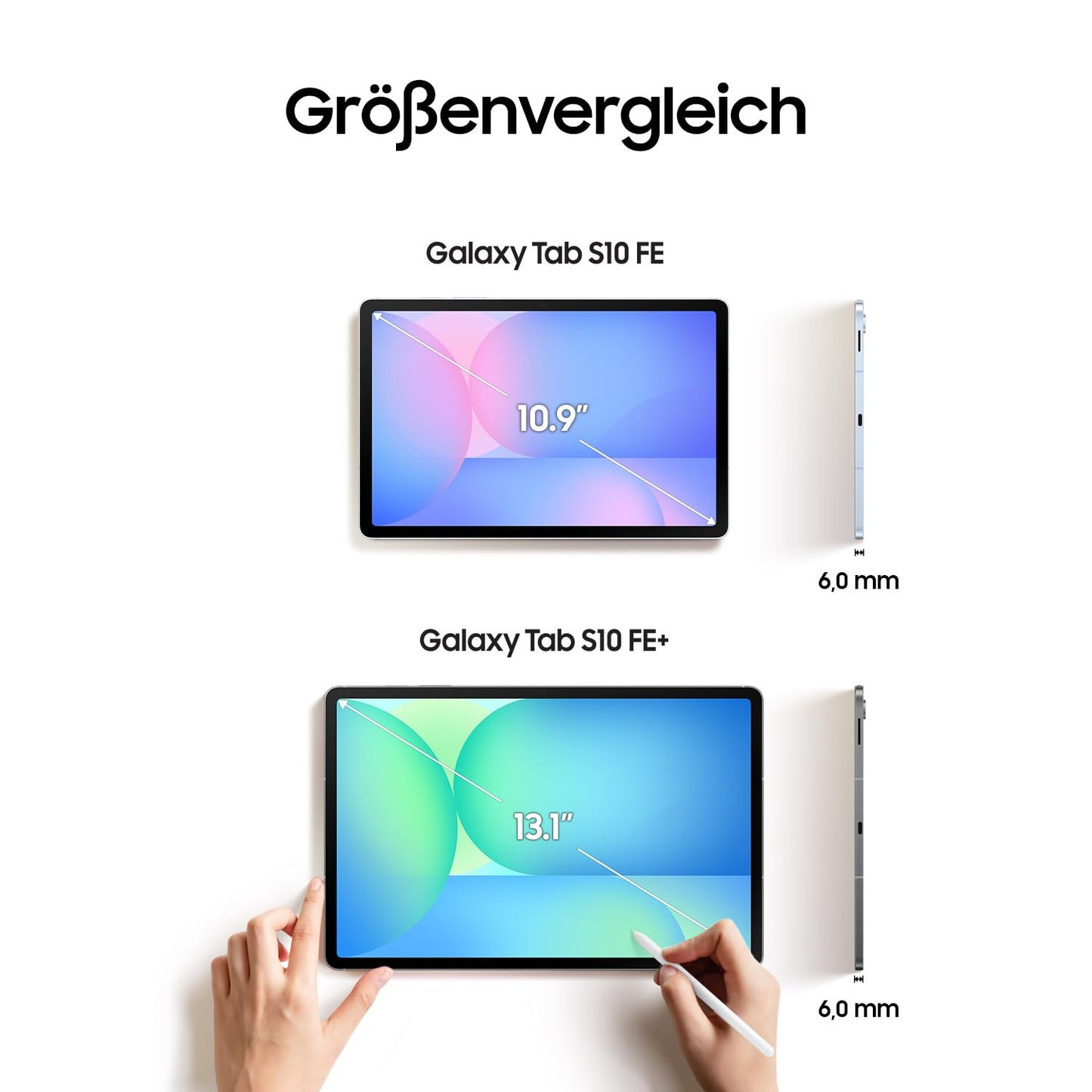 Samsung Galaxy S10 FE AI-Tablet, Android tablet, 256GB storage, 12GB RAM, 10.9" display, includes S Pen, Wi-Fi, long battery life, gray, 36-month manufacturer warranty [Amazon exclusive].