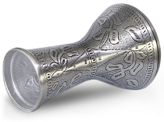 Oriental professional belly dance darbuka drum percussion, hand-hammered from cast aluminum.