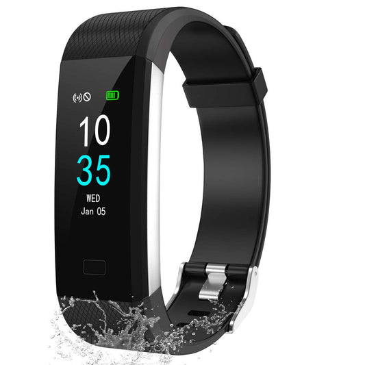 LEBEXY Fitness Tracker, step counter with calorie tracker, IP68 waterproof smartwatch fitness watch, sport activity tracker.
