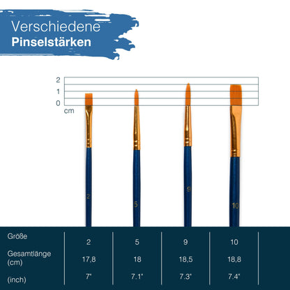 Artina 25-piece Premium Painting Set with Table Easel Lisbon - Painting Supplies Artist Set 8x 12ml Acrylic Colors Set, 5x Canvas Set, Brushes - Painting Set for Adults Kids - FSC® Easel Set