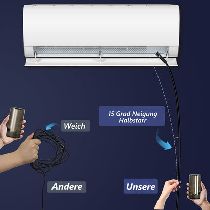 Endoscope camera with light, 1920P HD tube camera with dual lens, IP67 waterproof endoscope with 8+1 LEDs, 5M semi-rigid cable, inspection camera for Android iOS mobile phones, sewer pipe camera.