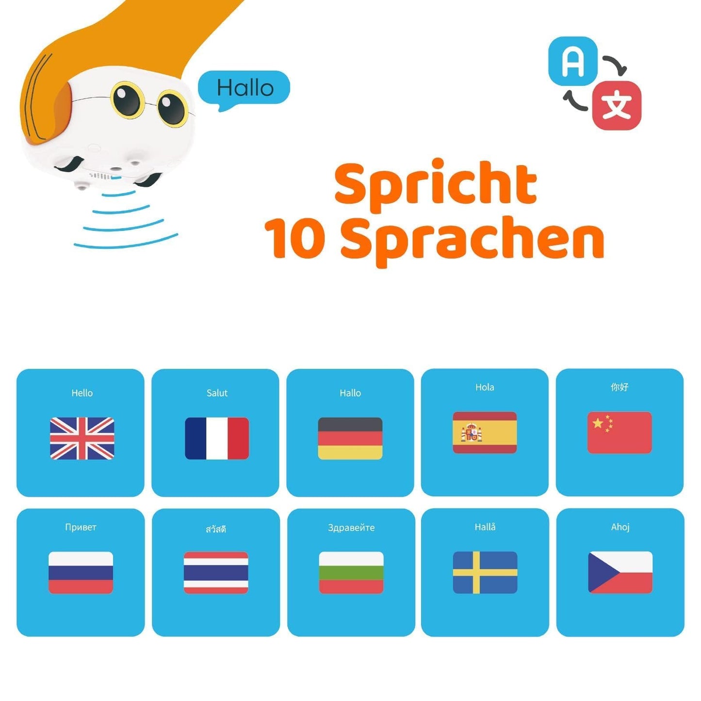 Matatalab Tale-Bot Pro is a programmable robot for children aged 3-5. It comes with a programmable app and command buttons for interactive STEM learning. Great for teaching coding basics.