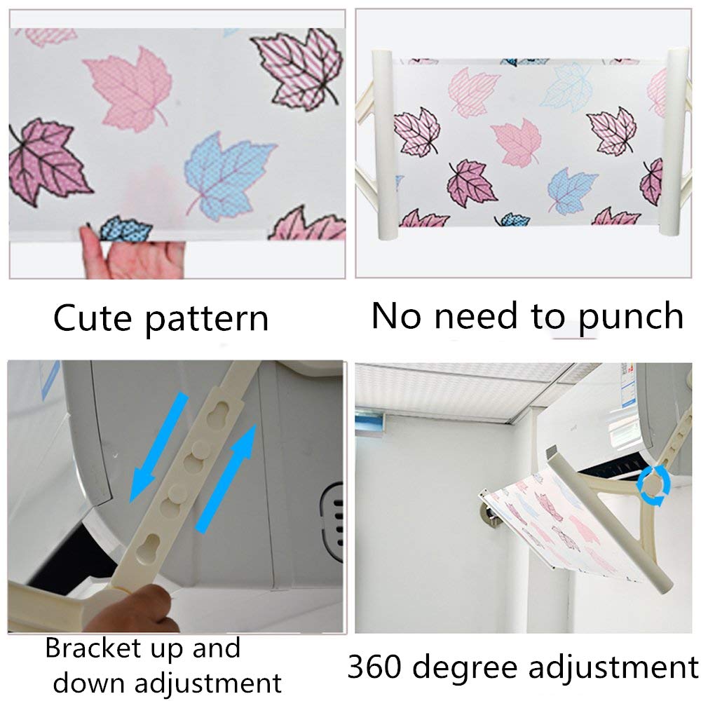 ABCCC Air Conditioner Deflector, 180 degrees adjustable, to prevent direct blowing (white)