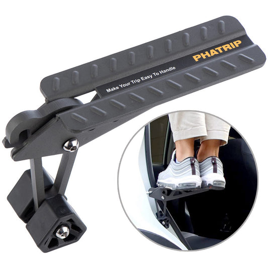 PHATRIP Car Doorstep Folding Car Door Pedal Foldable Steps for Easy Access to Roof Universal Doorstep Fits Vehicles with U-shaped Latch SUV, Jeep, RV