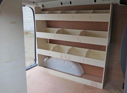 VANIFY - Compatible with Volkswagen Caddy L1 2003-20 vehicle equipment, vehicle shelves, double shelves at the back