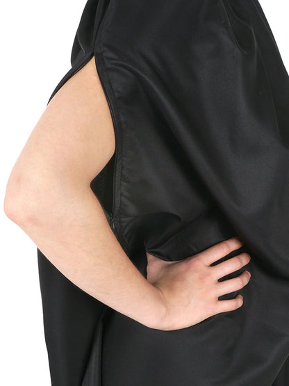 Changing Room Poncho | Changing Coat | Beachwear Cape | with Arm Openings | Easy Storage | fits in Handbag (Black)