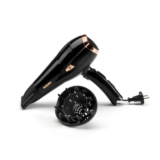 Babyliss Cordkeeper 2000 Ionic Hair Dryer D373E with unique cord retraction feature in the handle, 2000 watts, Black