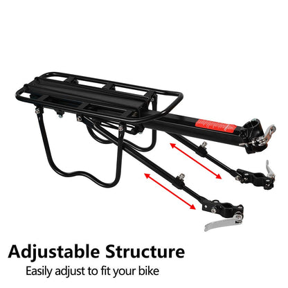 ROCKBROS bike rack for mountain bikes with quick release, reflector, 24-29 inches, with/without fender, aluminum alloy.