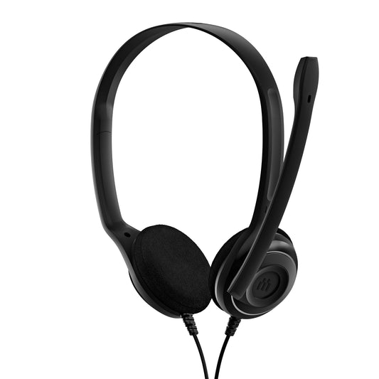 EPOS PC 8 USB On-Ear Stereo Wired Headset with Microphone, Wired Headphones, Inline Volume, Mute, Microphone Noise Cancelling, High Quality, for Laptop, PC, Mac - Online Calls Teaching