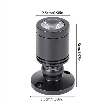 Small LED recessed lights 5 pieces 3W mini LED spot, 360° swiveling, 230V aluminum ceiling lights ceiling spots for cabinets, hallway, galleries, shops