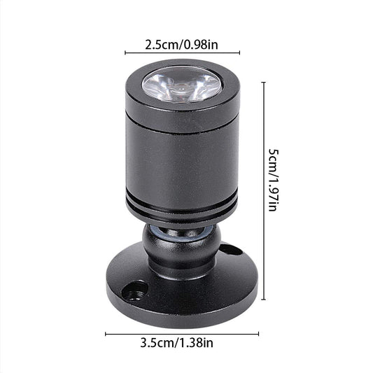 Small LED recessed lights 5 pieces 3W mini LED spot, 360° swiveling, 230V aluminum ceiling lights ceiling spots for cabinets, hallway, galleries, shops