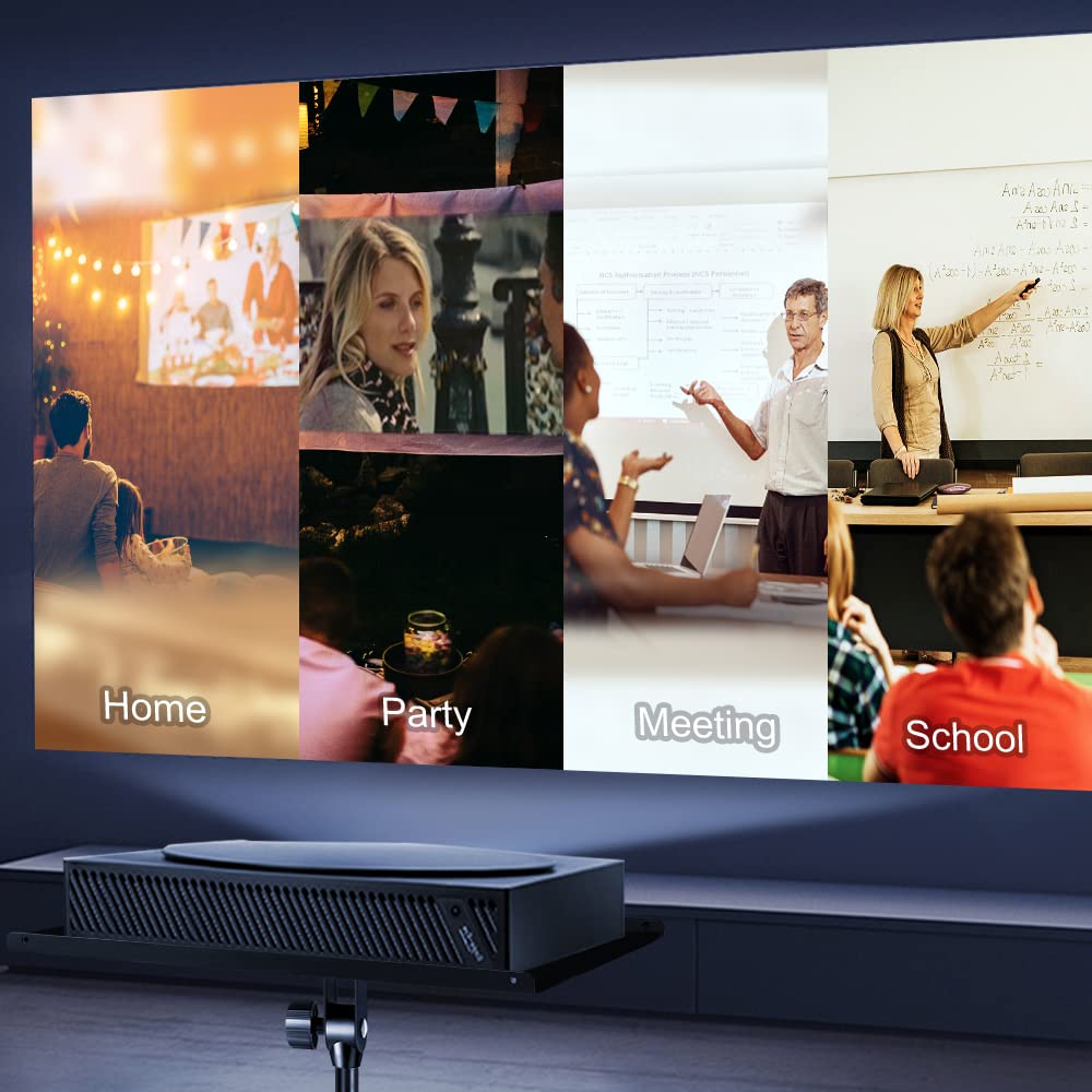 SanLead mouse pad projector stand, floor stand adjustable height from 55cm to 128cm, comes with an elastic band and a sponge cushion, projector stand tripod stand.