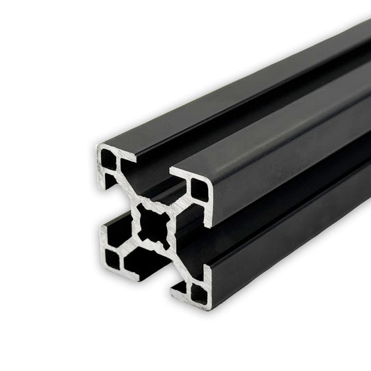 Aluminum profile 30x30 mm | Slot 8 | Length 1600 mm = 160 cm | black anodized E6/C35 | Aluminum profile | Slot profile | Lightweight | Mounting system