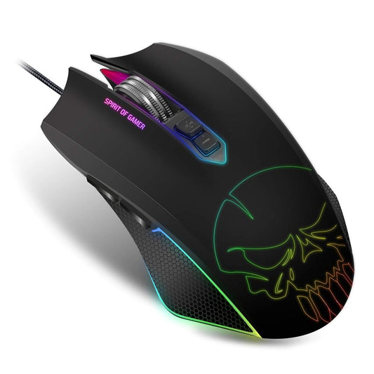 SPIRIT OF GAMER- Gaming mouse ELITE-M40 - LED backlight with 10 effects + RGB colors - 6 resolution levels - Up to 4000 DPI Max - 5 customizable profiles - 7 programmable buttons.