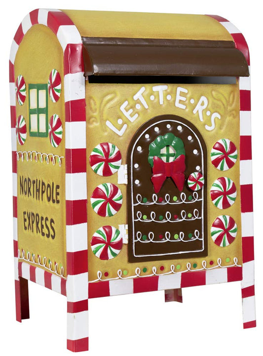 Christmas Paradise Christmas Decorative Mailbox Metal Mailbox Decoration 33cm Colorful