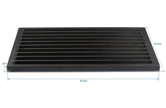 GRILLROSTPROFI Ash grate - fire grate - coal grate - chimney grate in premium quality, cast iron, 20 x 40 cm
