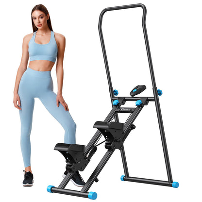 MERACH 2025 New Stair Stepper for Home Gym Exercise, Vertical Climber Machine for Full Body Workout, Compact Folding Cardio Exercise Climber with extended step range, adjustable handlebars & pedals.