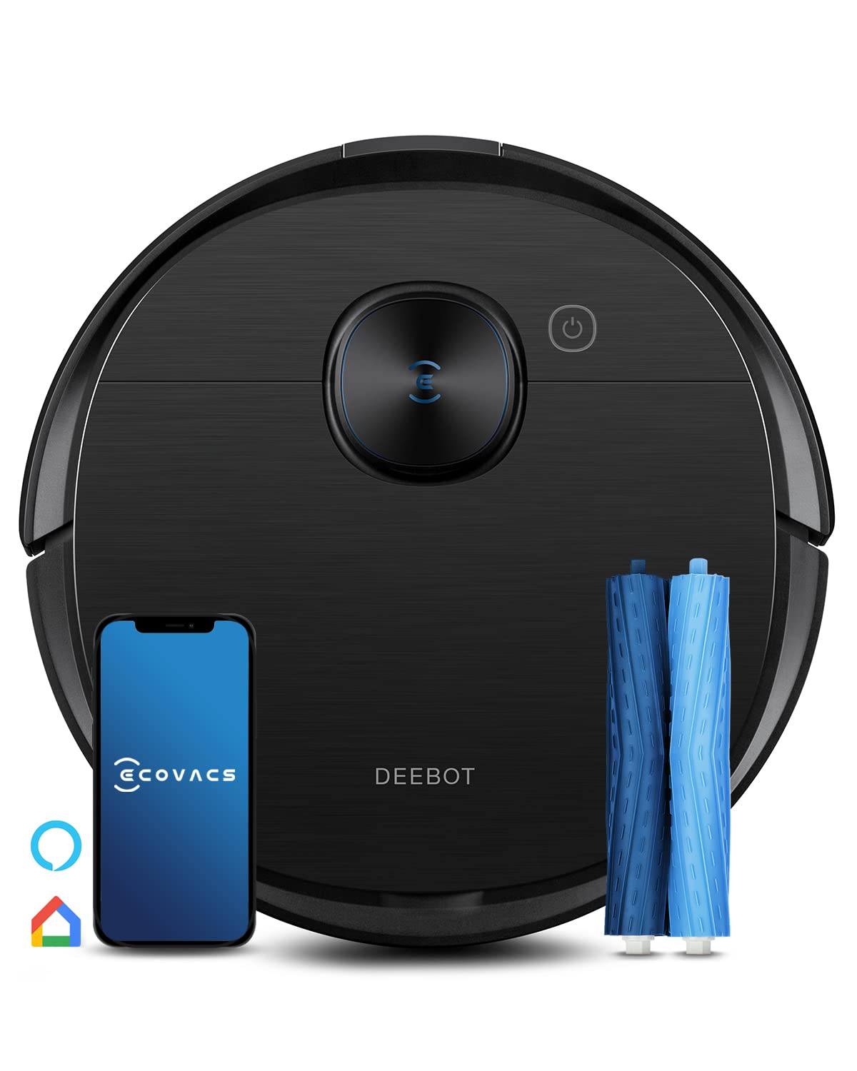 ECOVACS DEEBOT T9 AIVI robot vacuum with mopping function (3000Pa AIVI human/obstacle avoidance, Tangle-free AeroForce® Multi-Surface Rubber Brush, OZMO Pro)