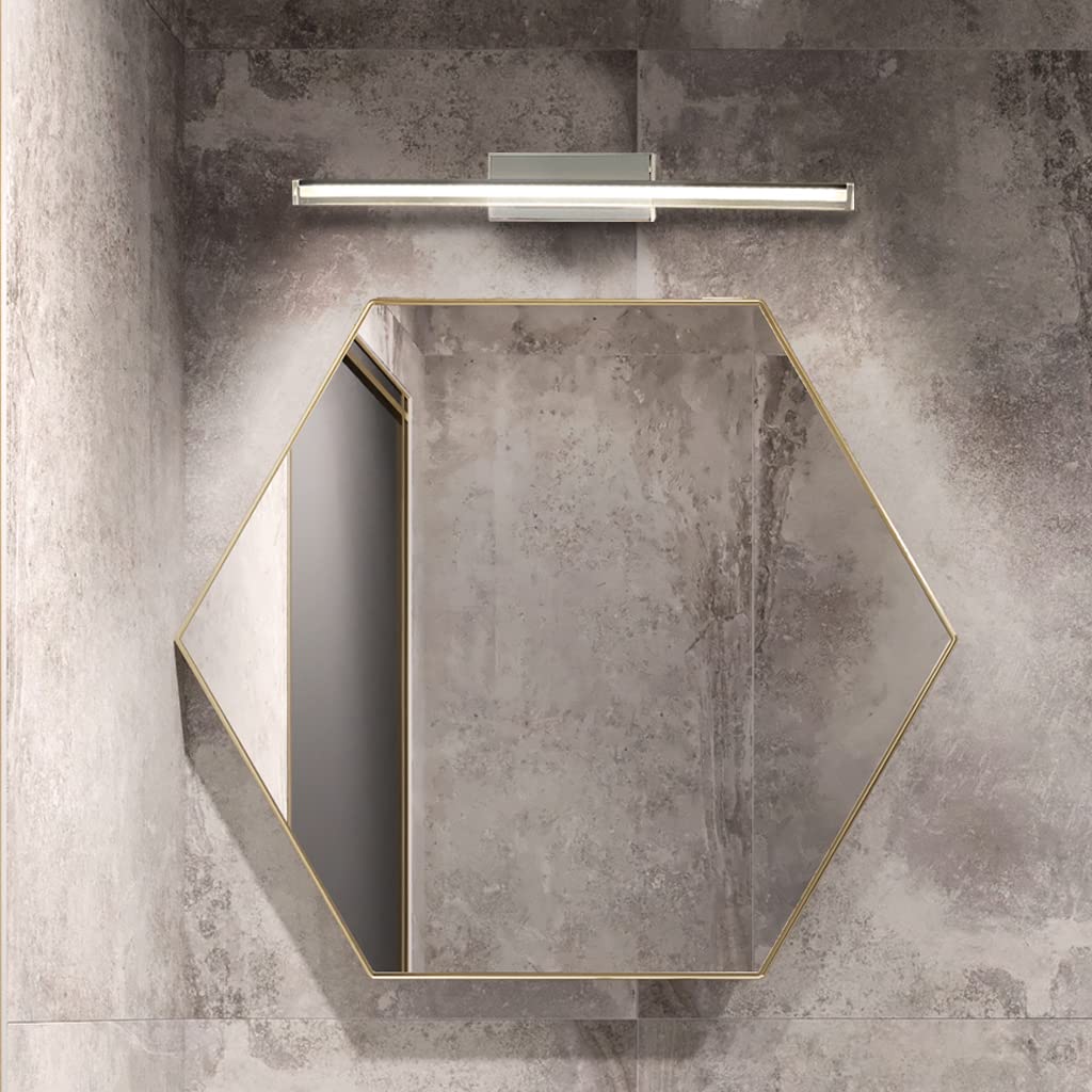DILUMEN Bathroom Lamp Wall 40cm, stainless steel, crystal acrylic, Bathroom Wall Lamp Led 9w 1100lm Neutral White 4000K, Wall Bathroom Lamp, Mirror Light Modern IP44 Waterproof.