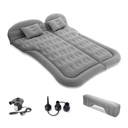 Ergocar Car Air Mattress SUV Inflatable Mattress with Pump MPV Air Bed Camping Car Pillow Elevated Air Mattress For Camping Travel Backyard Beach (Gray)