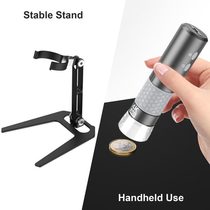 Jiusion WiFi USB Digital Microscope, 50 to 1000X Wireless Magnification Endoscope 4K 3840 x 2160P Camera 8 LEDs with Metal Stand for iPhone iPad Android Mac Windows Linux Chrome