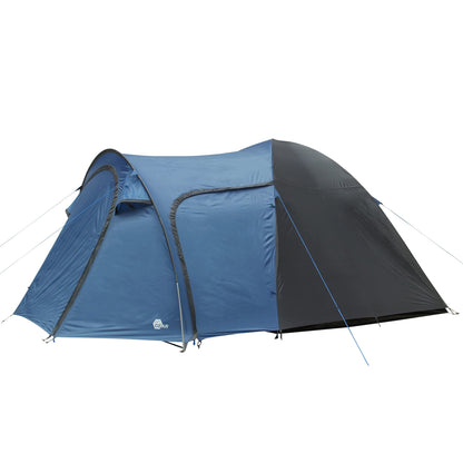 your GEAR Cetona tent - 5 person camping tent with dark sleeping cabin, dome tent with 3000 mm water column, living area/front room, 2 entrances and standing height, waterproof festival tent