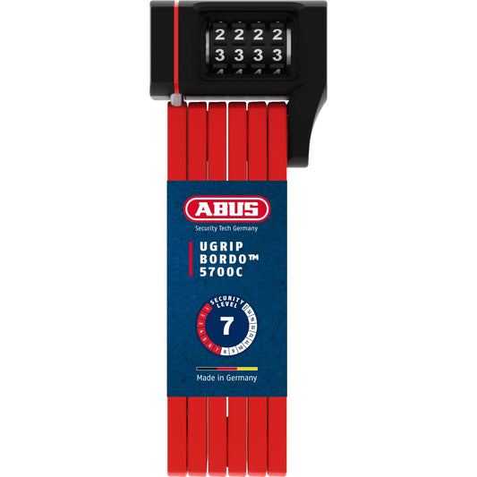 ABUS 87794 Folding Lock, Red, 80 cm