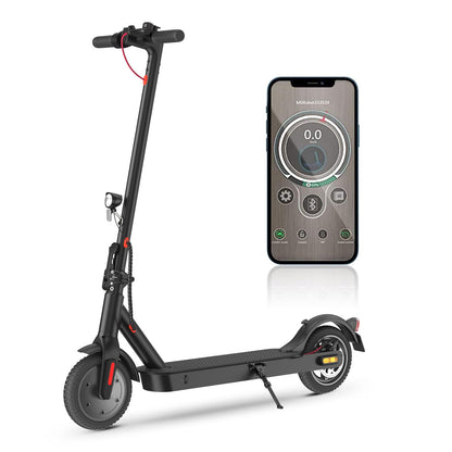 Street-legal E scooter, ABE electric scooter with load capacity up to 120kg, 30km range, LED lights, 20km/h max speed, 350W motor, 8.5 inch honeycomb tires, dual braking system. Adult electric scooter.