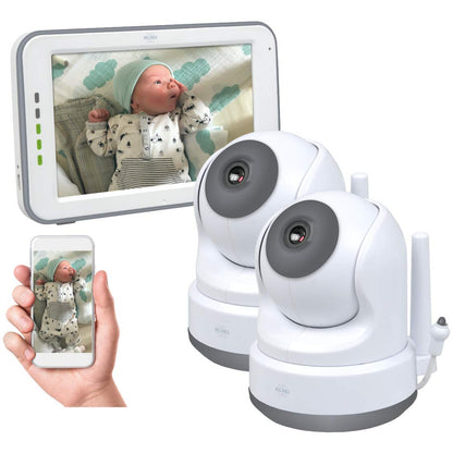 ELRO BC3000-2 Baby Monitor Royale with 12.7 cm touchscreen monitor HD and app with extra camera, 1 unit (1 pack)