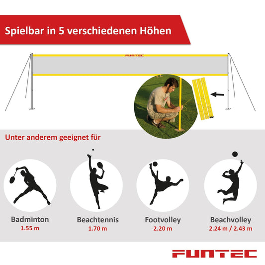 Funtec Fun Sports Set - Beach volleyball and multi-sport set