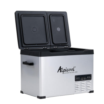 Alpicool CHS55 40L compressor cooler 12V portable fridge electric freezer small freezer for car camping, -20℃ to 20℃, Dual temperature control
