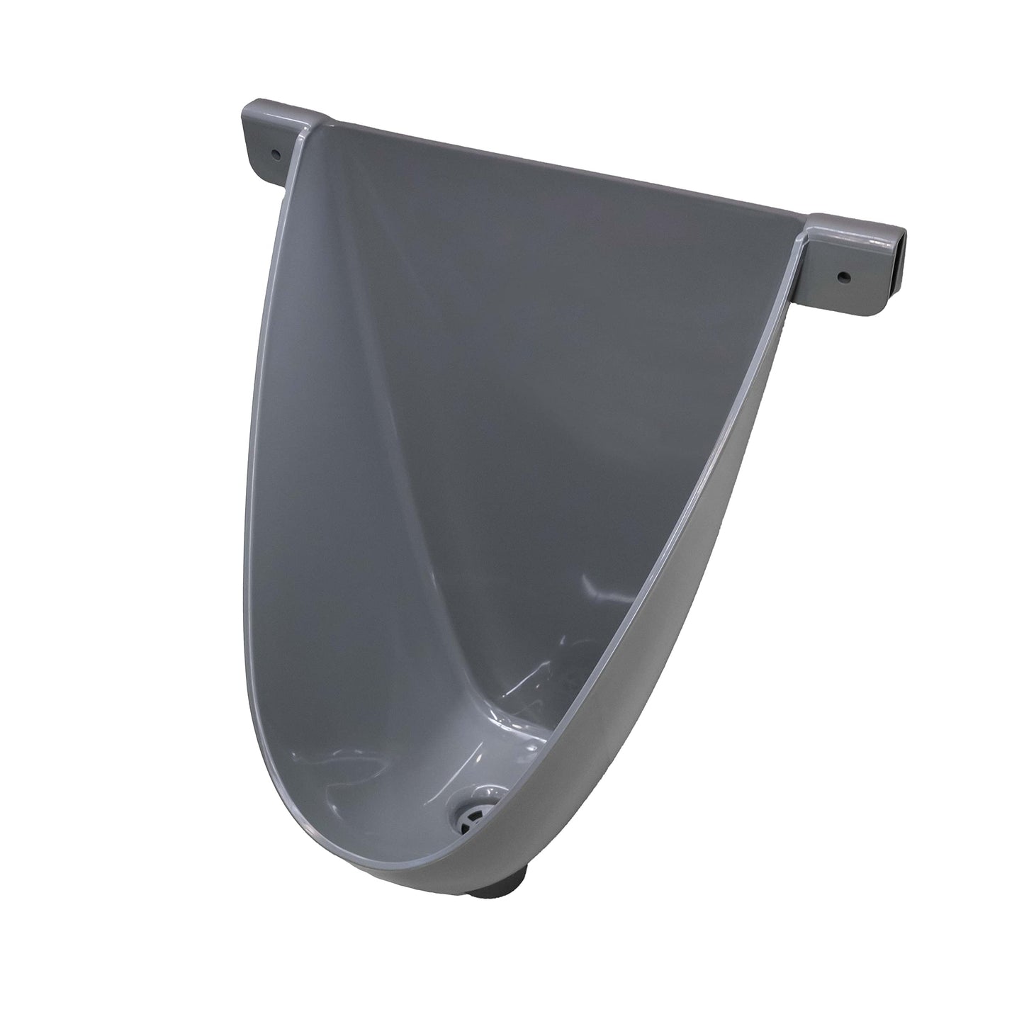Agande Urinal Urinal basin Pissoir wall urinal plastic PVC, simple and waterless with drainage pipe and 2 stainless steel screws for camping garden basement construction site toilet, Made in Europe